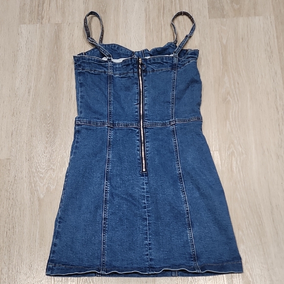 PacSun Blue Denim Bustier Midi Dress - Picture 7 of 8